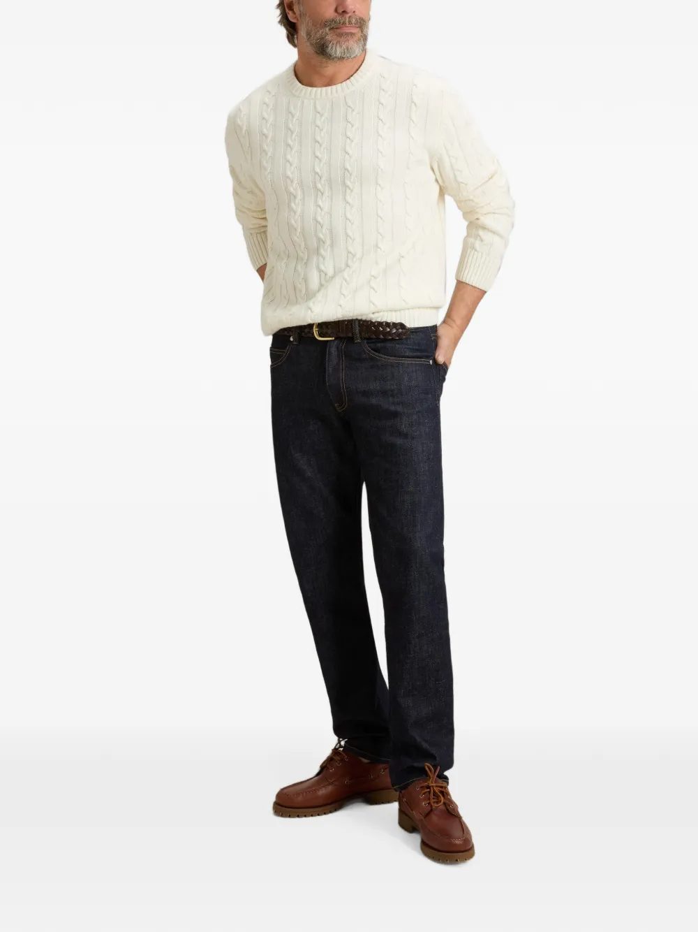 Woolrich Kabelgebreide trui Beige