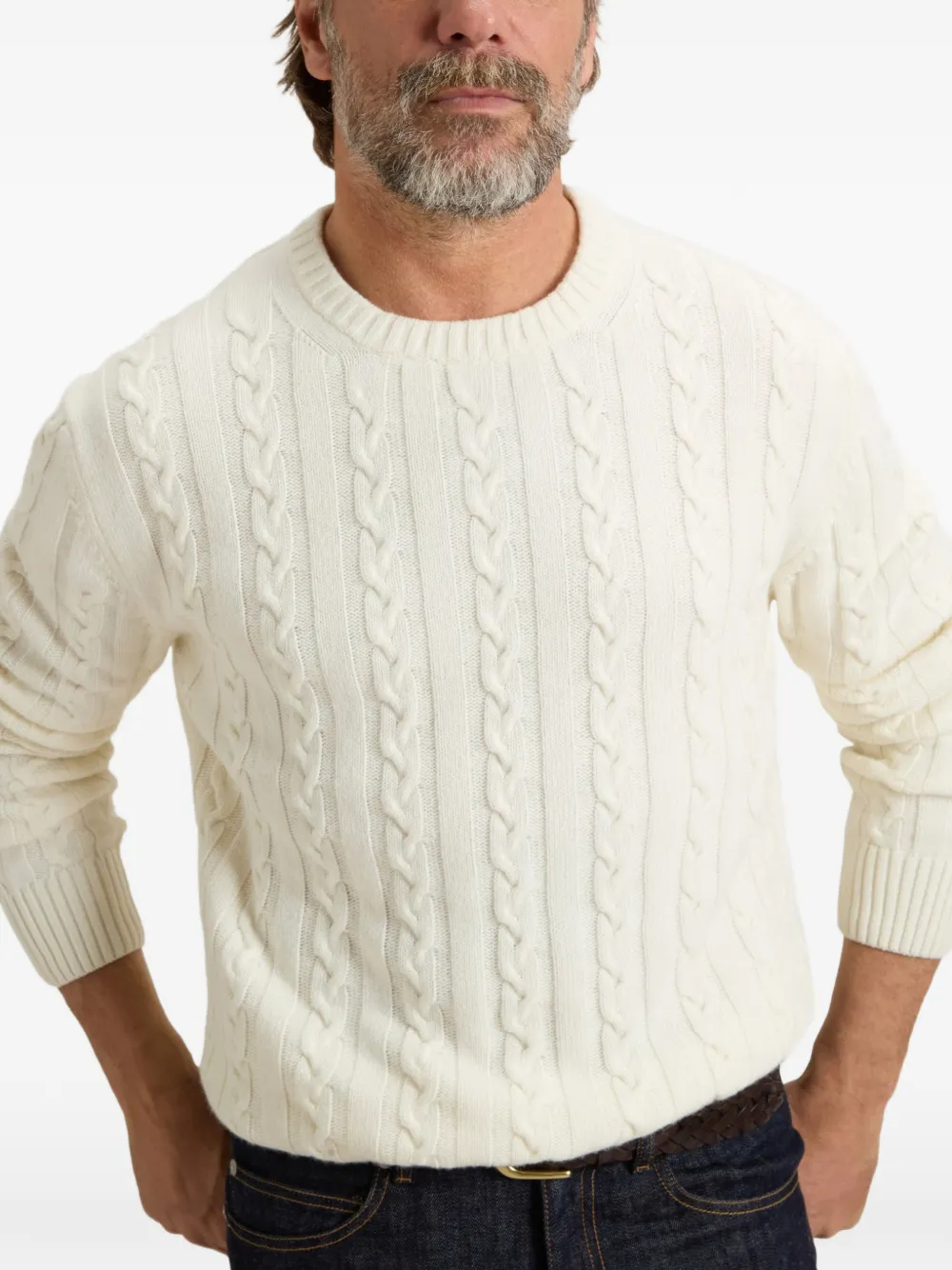 Woolrich Kabelgebreide trui Beige
