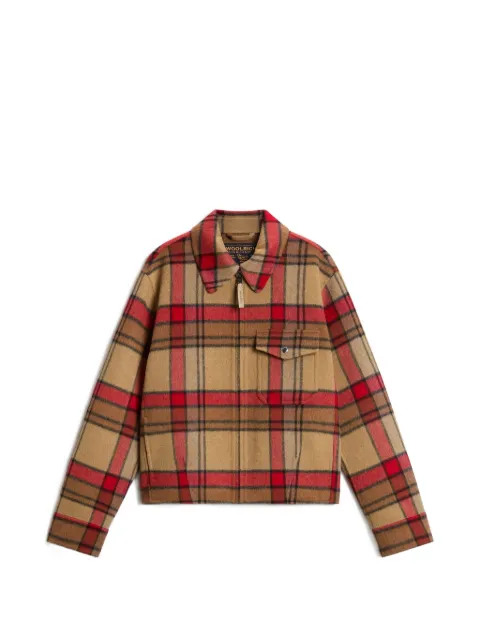 Woolrich check-pattern zip-up jacket