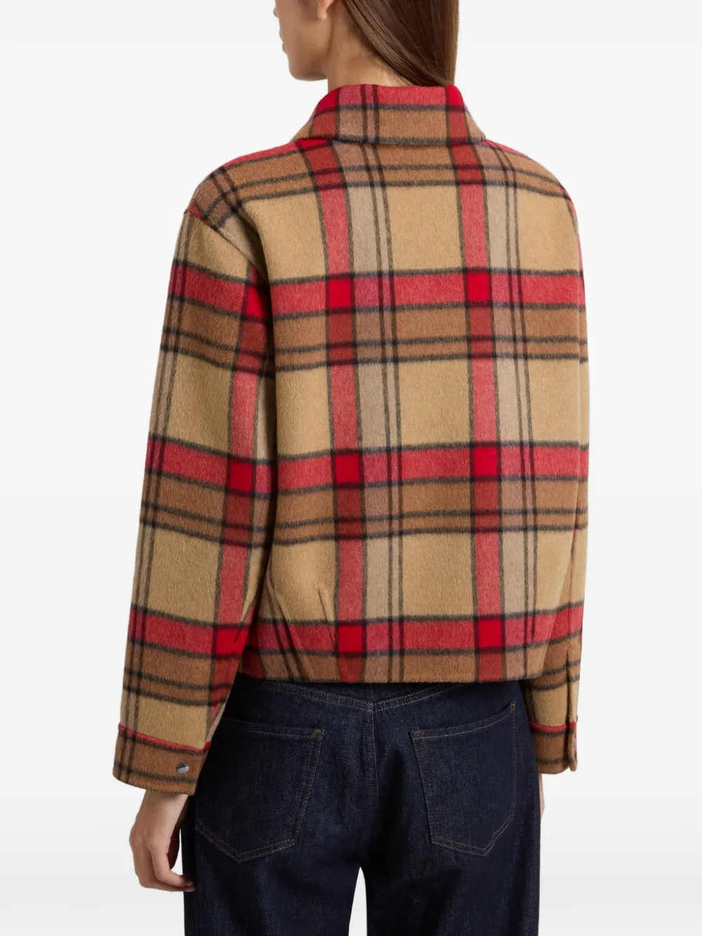 Woolrich Geruit jack Beige