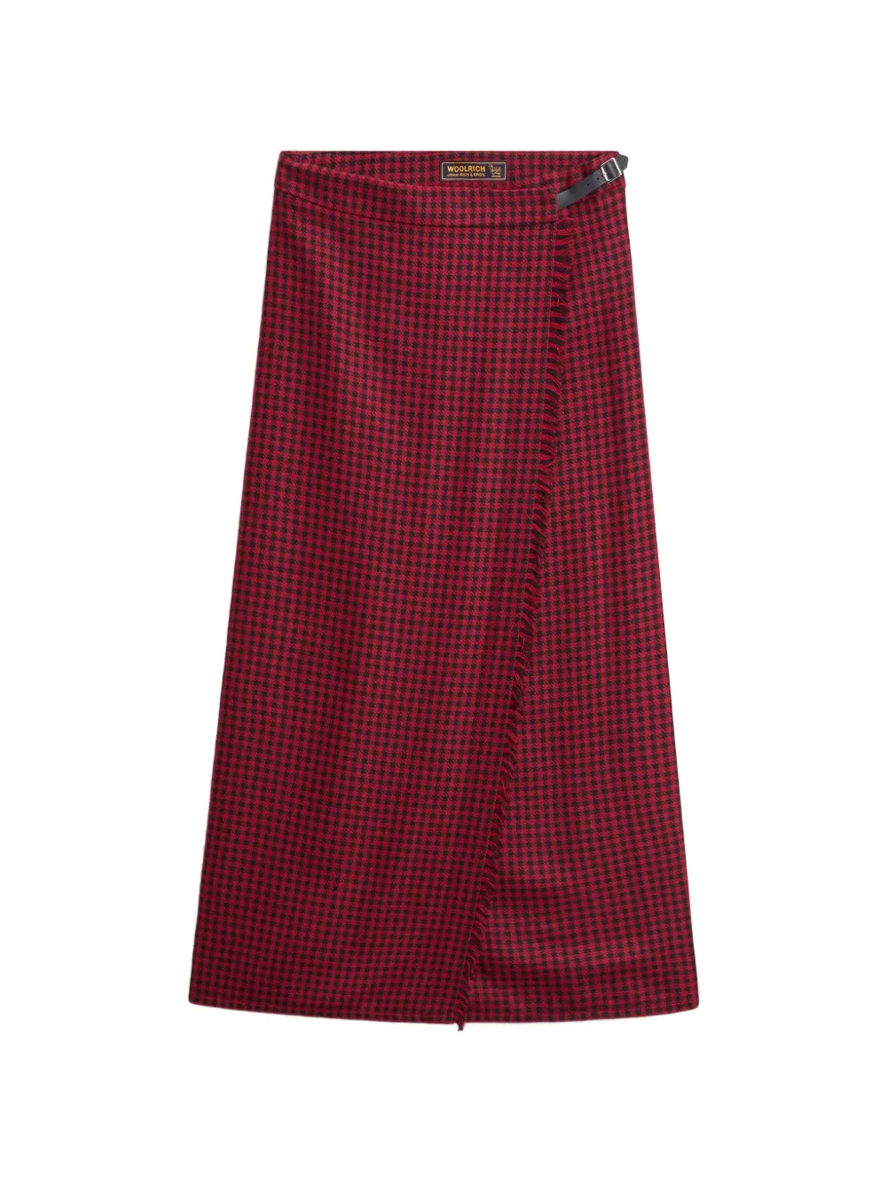 Woolrich checked wraparound midi skirt - Rot