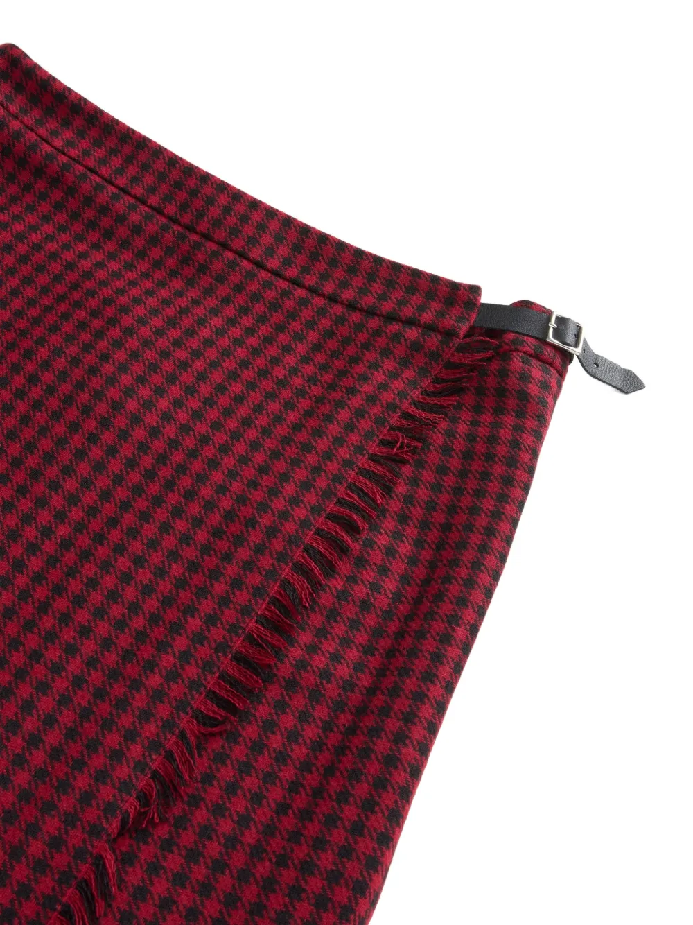 Woolrich Geruite midi-wikkelrok Rood
