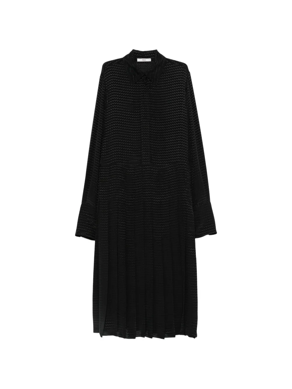 FENDI pleated zigzag-pattern midi dress · 40