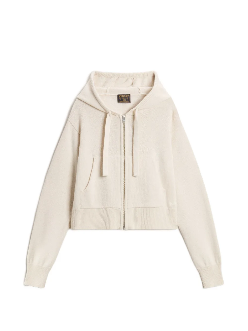 Woolrich zip-up hooded cardigan - Nude