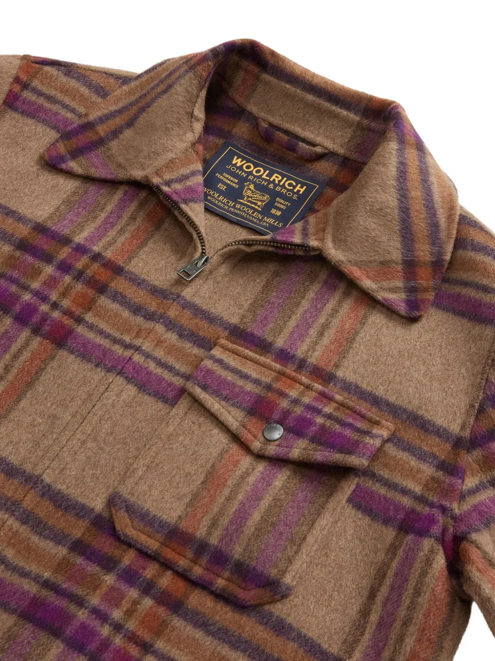 Woolrich Geruit dubbelzijdig jack Bruin