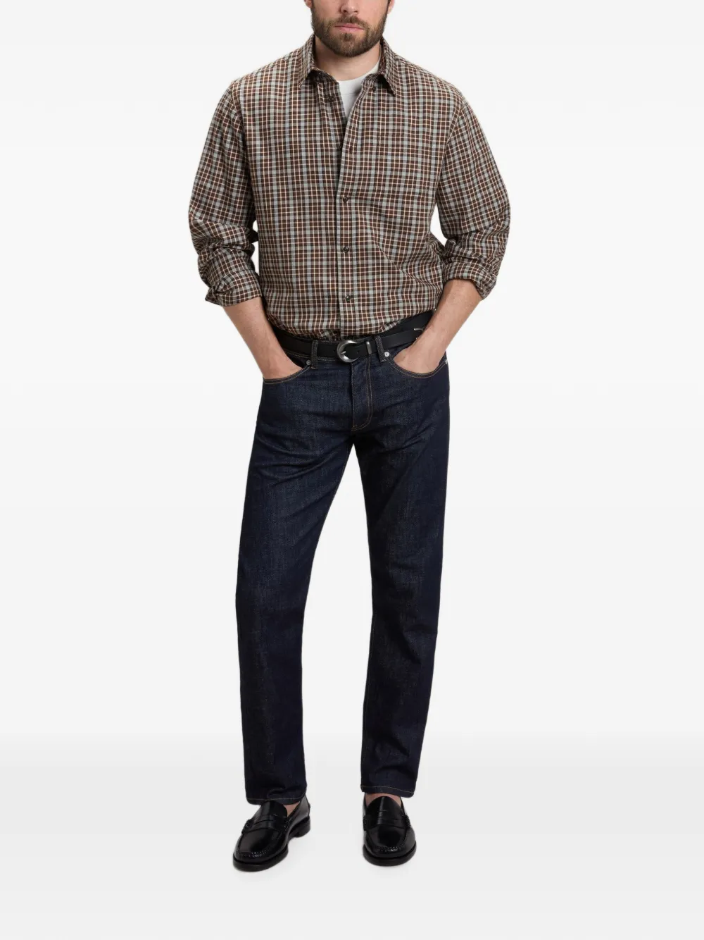 Woolrich Overhemd met lange mouwen Bruin