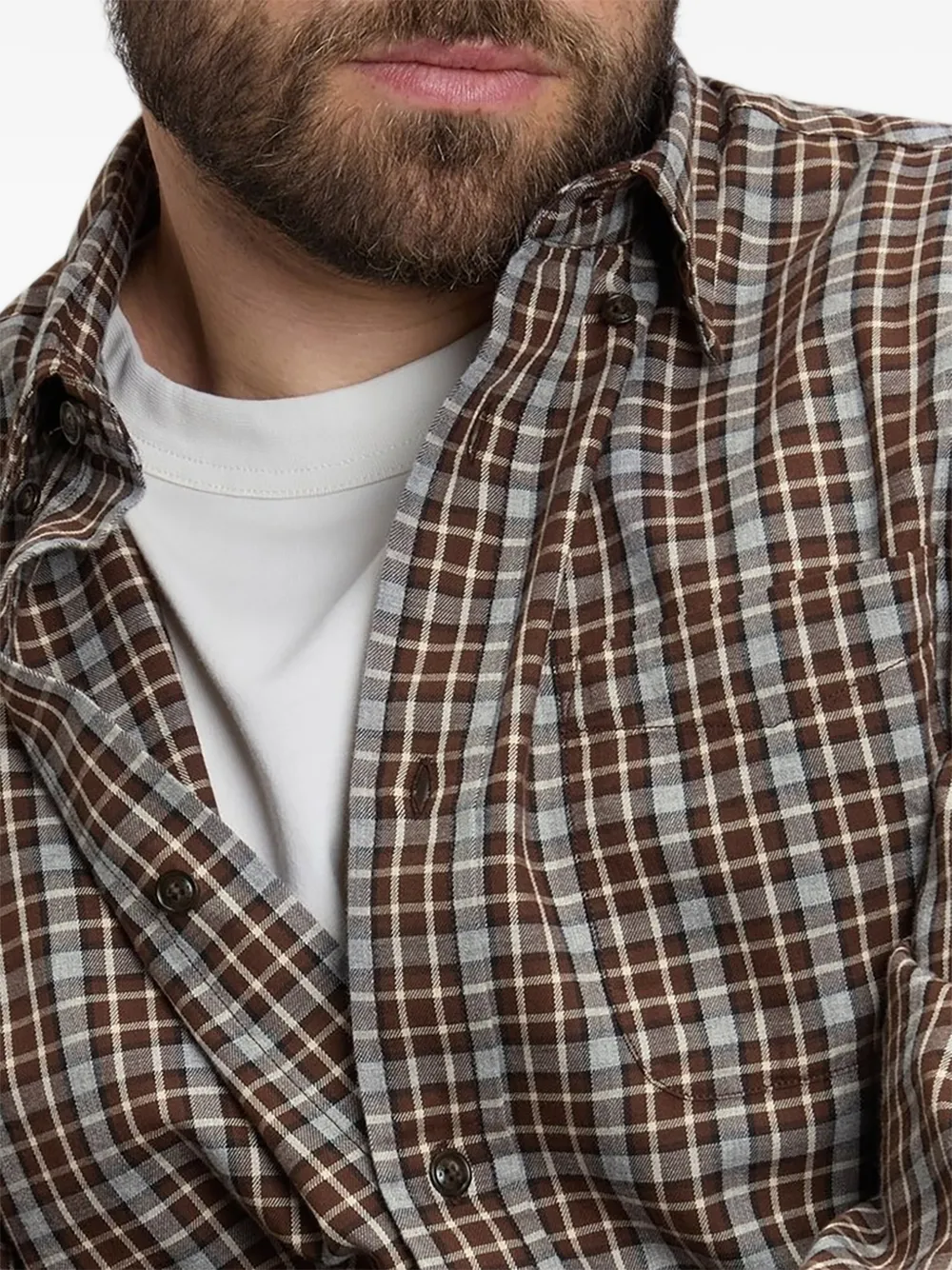 Woolrich Overhemd met lange mouwen Bruin
