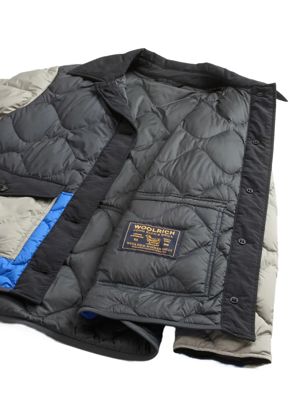 Woolrich Heritage gewatteerde parka Grijs