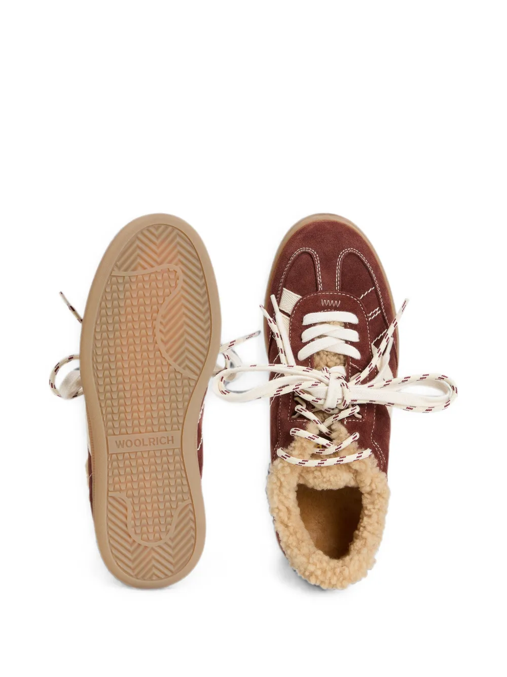 Woolrich Doubleu contrast-heel sneakers Bruin