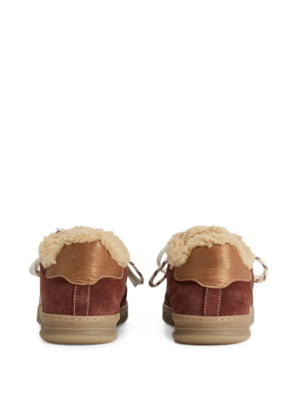 Woolrich Doubleu contrast-heel sneakers Bruin