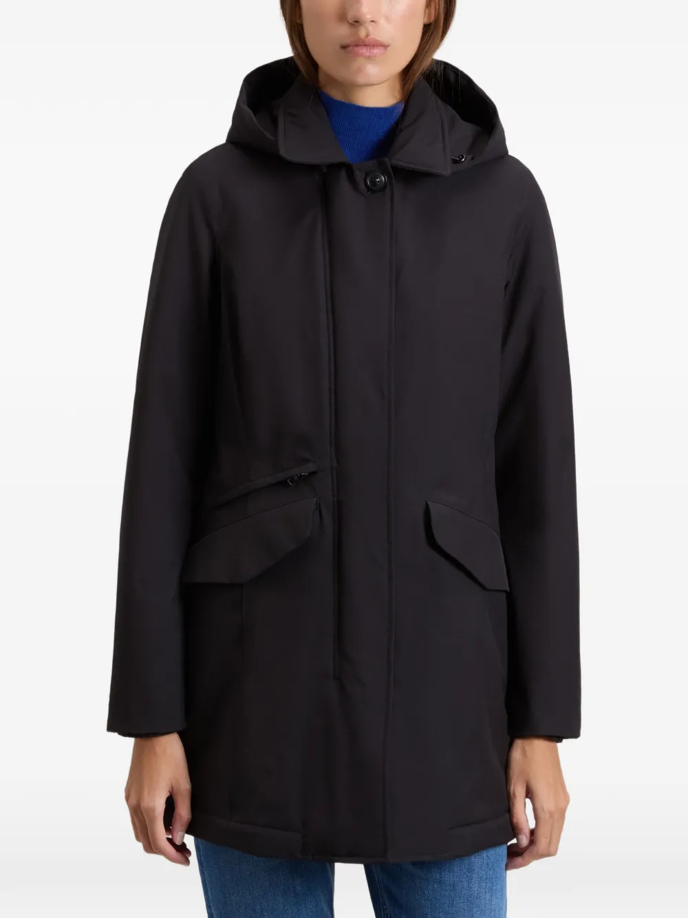 Woolrich Jas met afneembare capuchon Zwart
