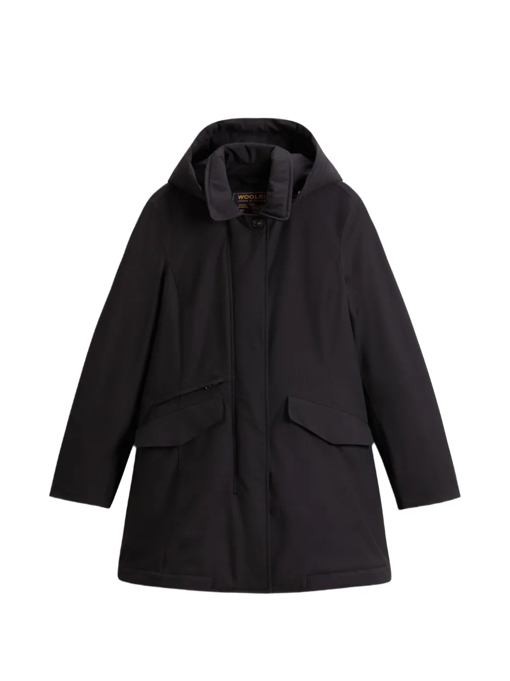 Woolrich removable-hood coat - Schwarz