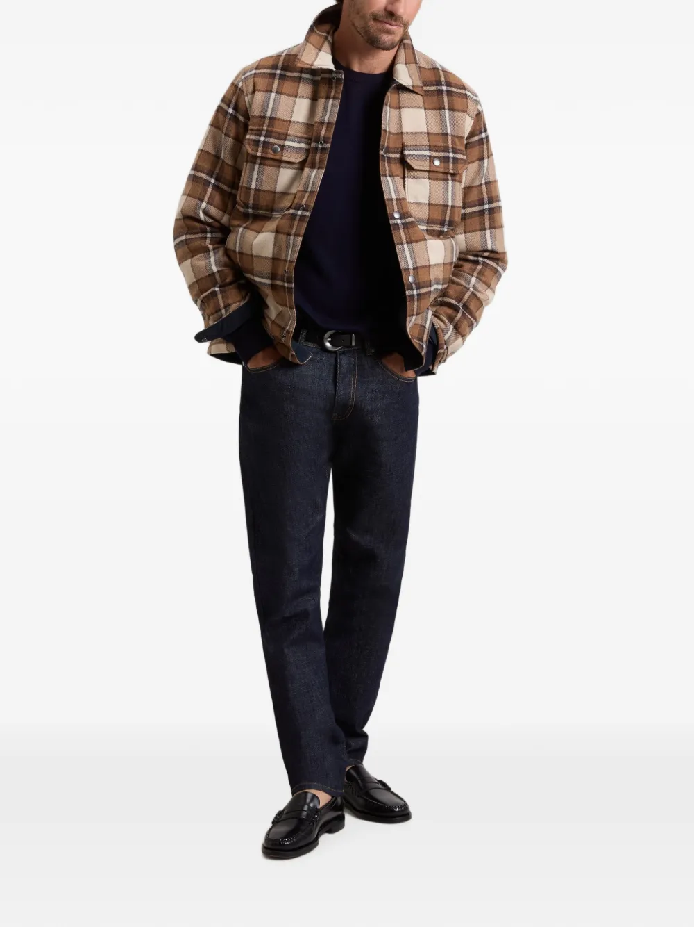 Woolrich Alaskan geruit shirtjack Bruin