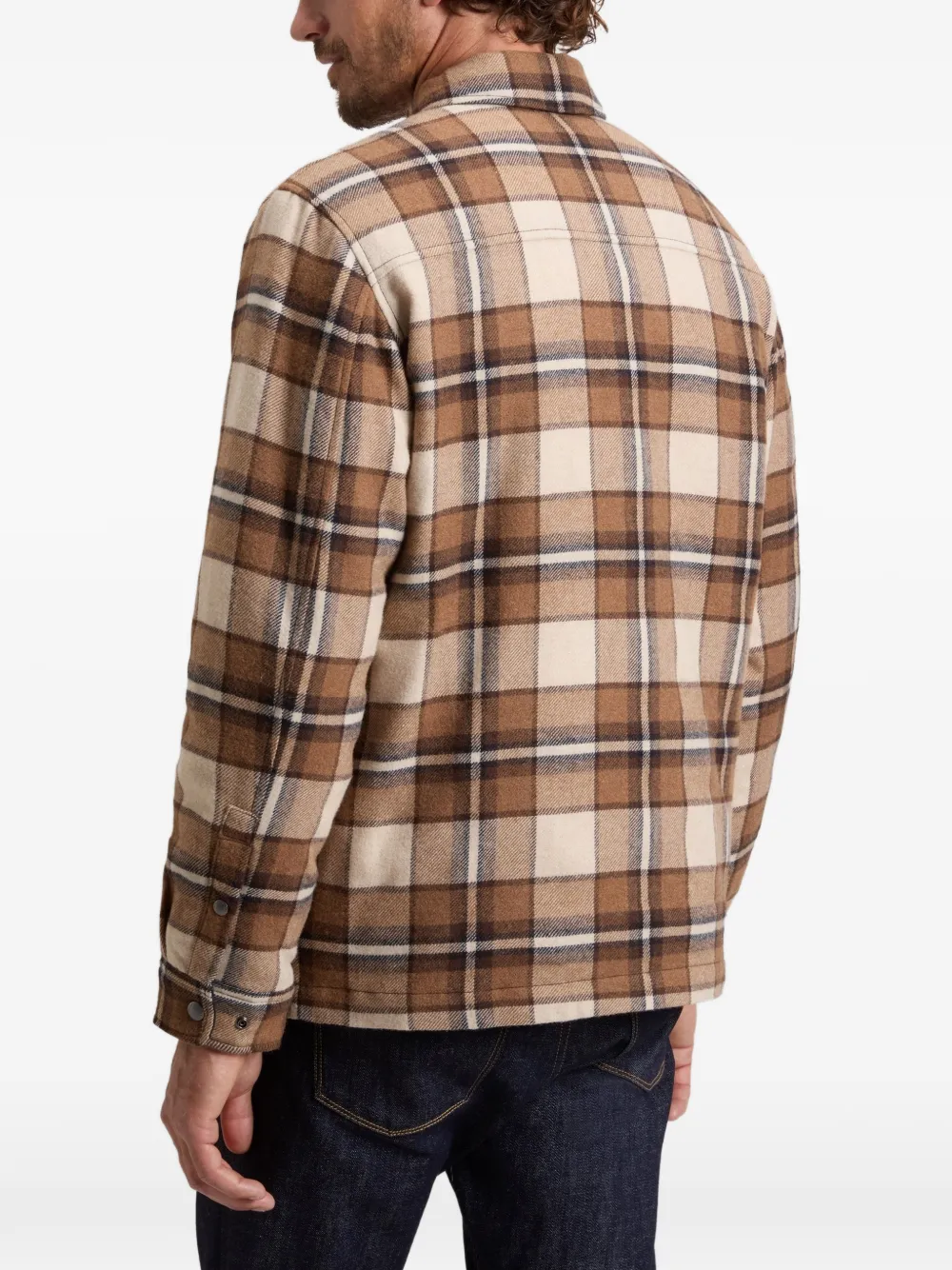Woolrich Alaskan geruit shirtjack Bruin