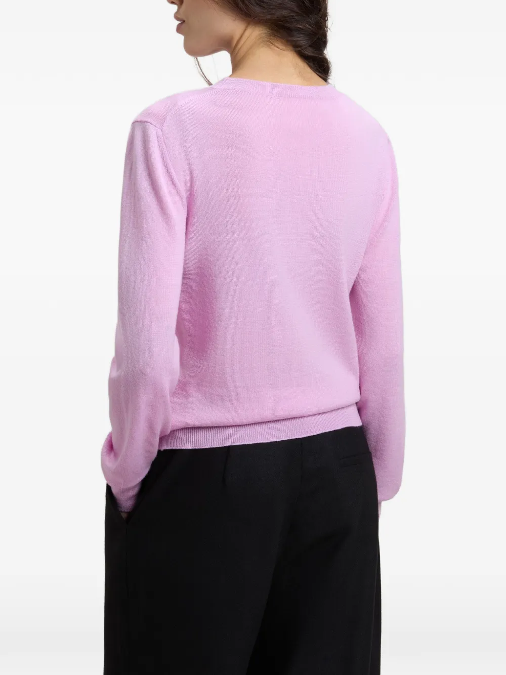 Woolrich Trui met ronde hals en scheerwol Roze