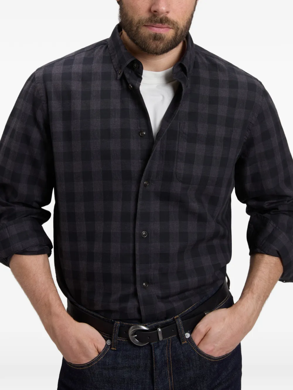 Woolrich Geruit overhemd Zwart