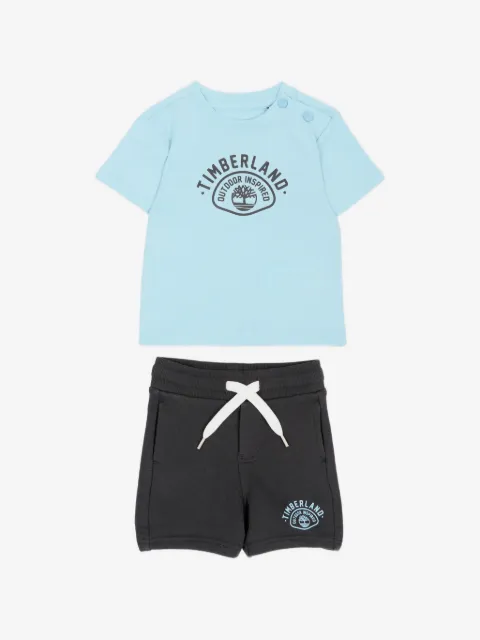 Timberland Kids logo-print cotton two piece set