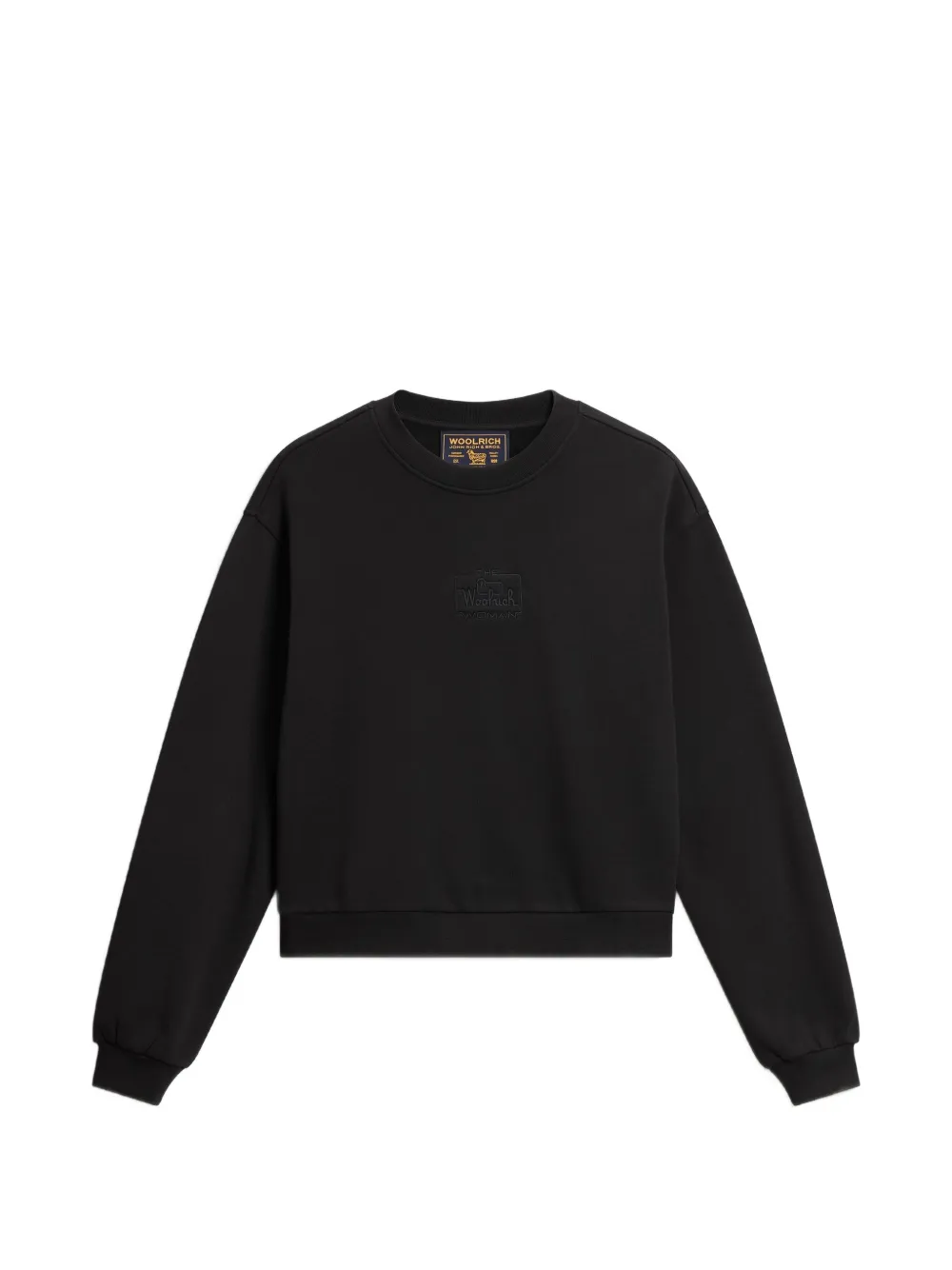 Woolrich logo-embroidered crew-neck sweatshirt - Schwarz