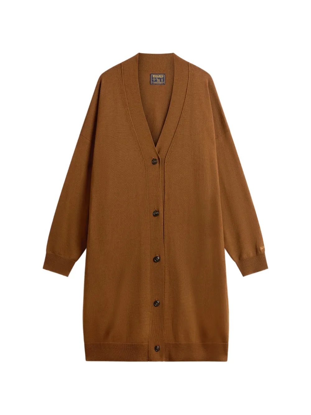 Woolrich fine-knit long-line cardigan - Braun