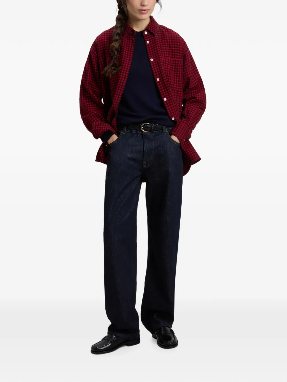 Woolrich Geruit flanellen shirt Rood