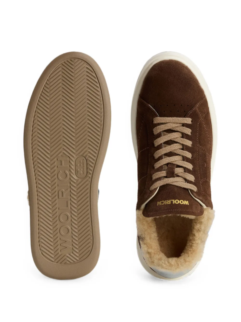 Woolrich Arrow shearling-lined sneakers Bruin
