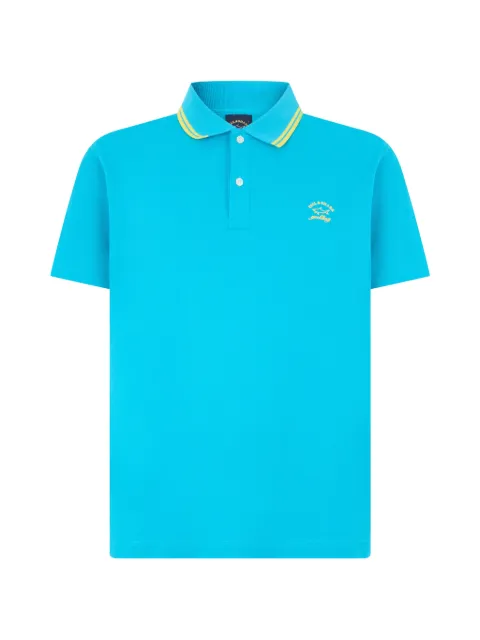 Paul & Shark logo-embroidered tipped polo shirt