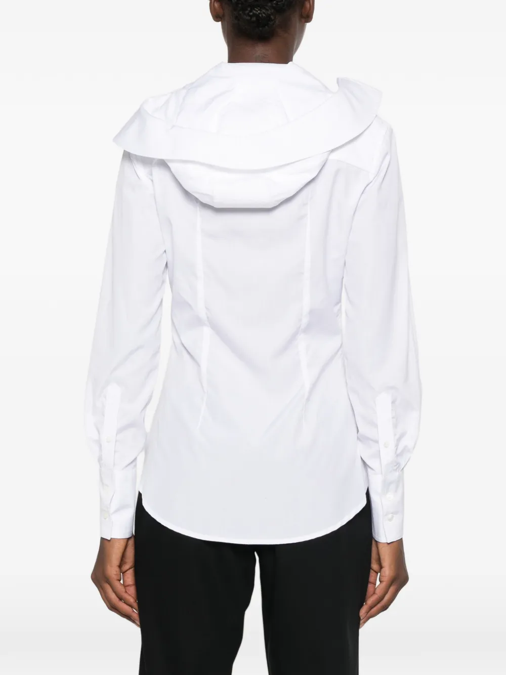 Jean Paul Gaultier Blouse met capuchon Wit