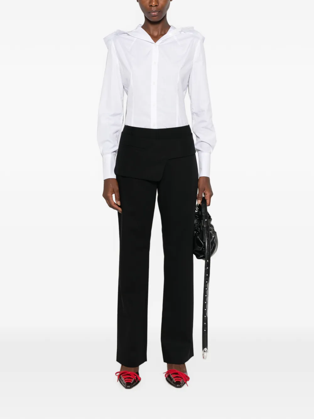 Jean Paul Gaultier Blouse met capuchon Wit