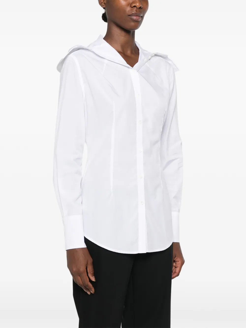 Jean Paul Gaultier Blouse met capuchon Wit