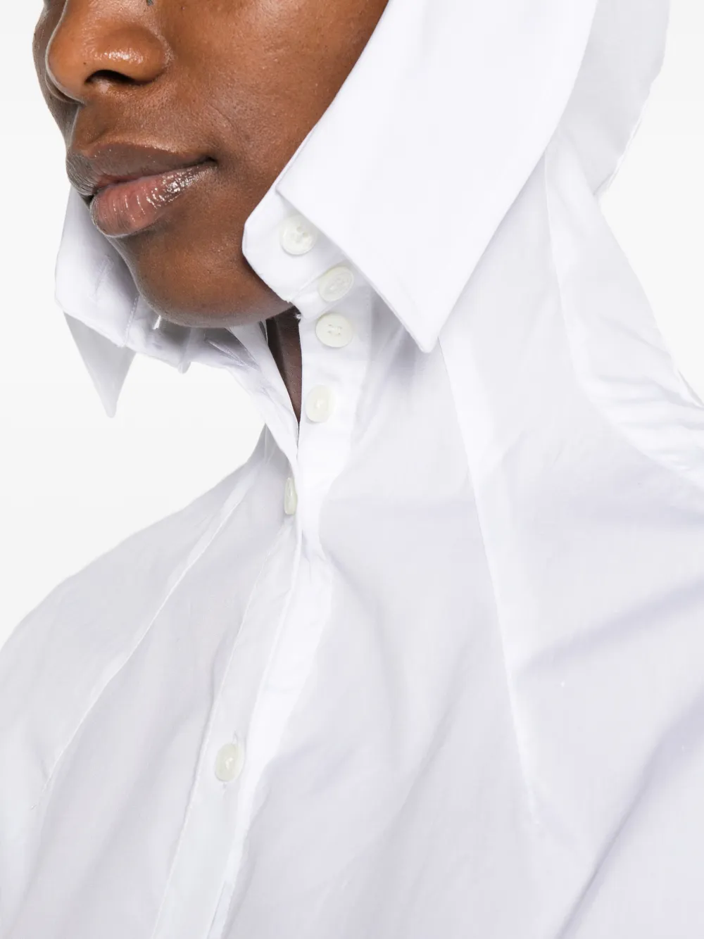 Jean Paul Gaultier Blouse met capuchon Wit