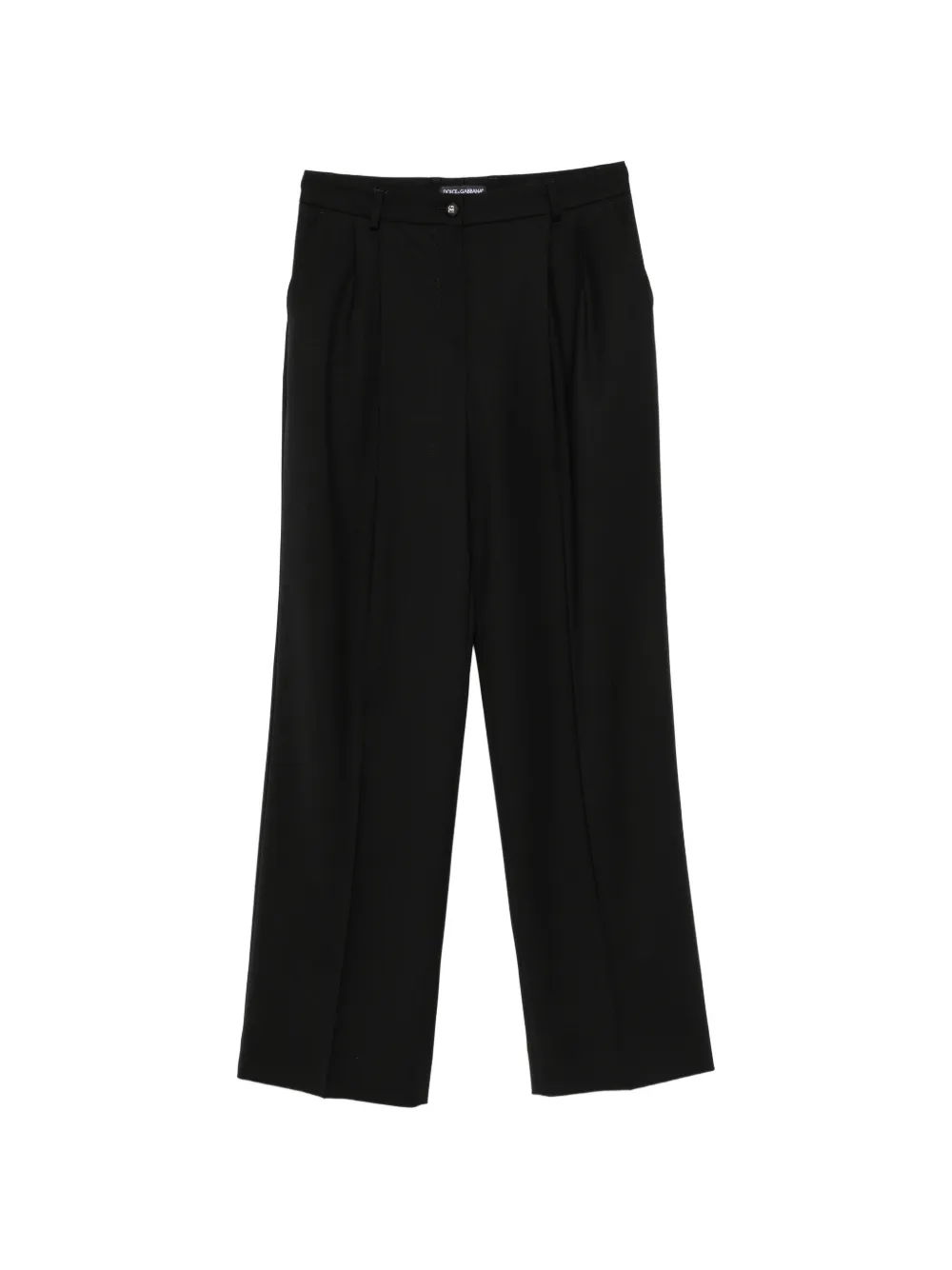 Dolce & Gabbana Wide-Leg-Hose mit Bundfalten - Schwarz