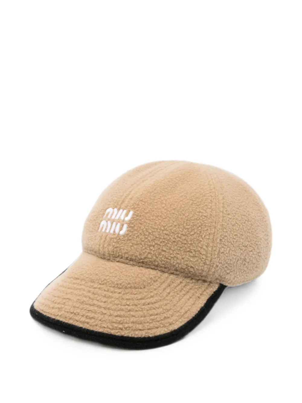 Miu Miu Cappello da baseball con ricamo - Toni neutri