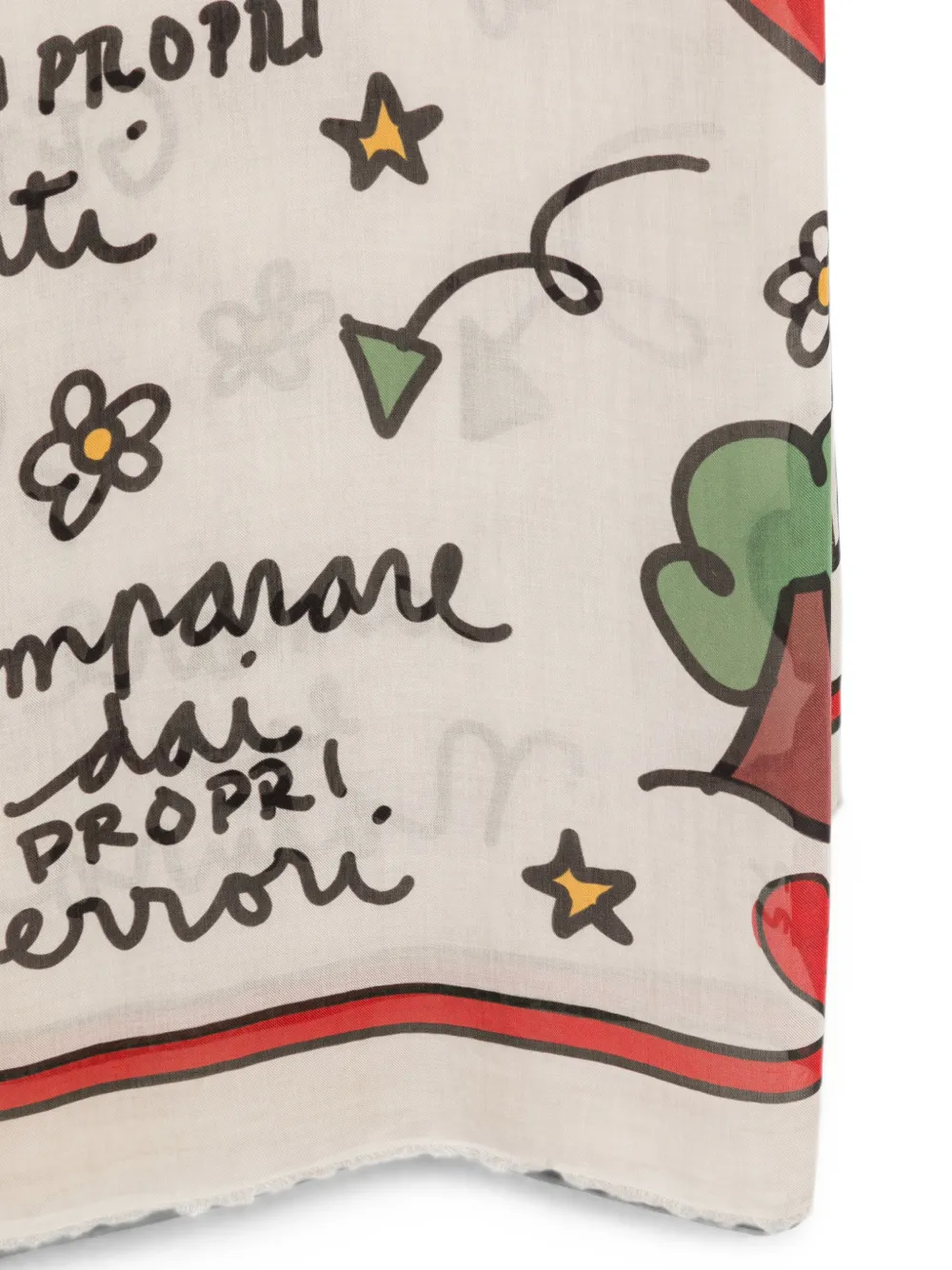 Faliero Sarti Sjaal met grafische print Beige