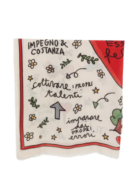 Faliero Sarti foulard imprimé à bords francs