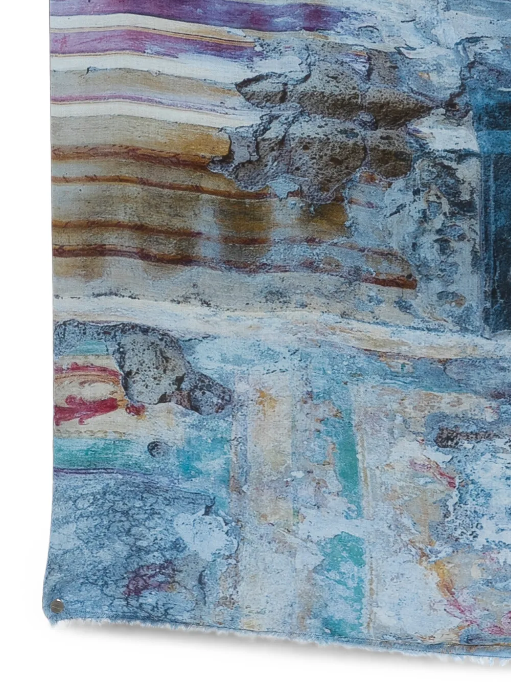Faliero Sarti Sjaal met grafische print Blauw