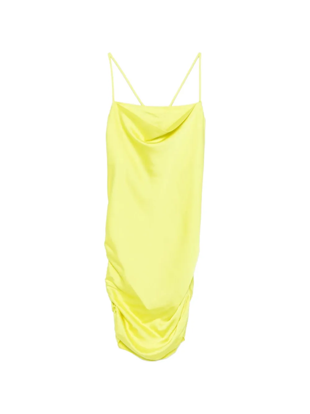 TWINSET Kids cowl-neck ruched mini dress - Giallo