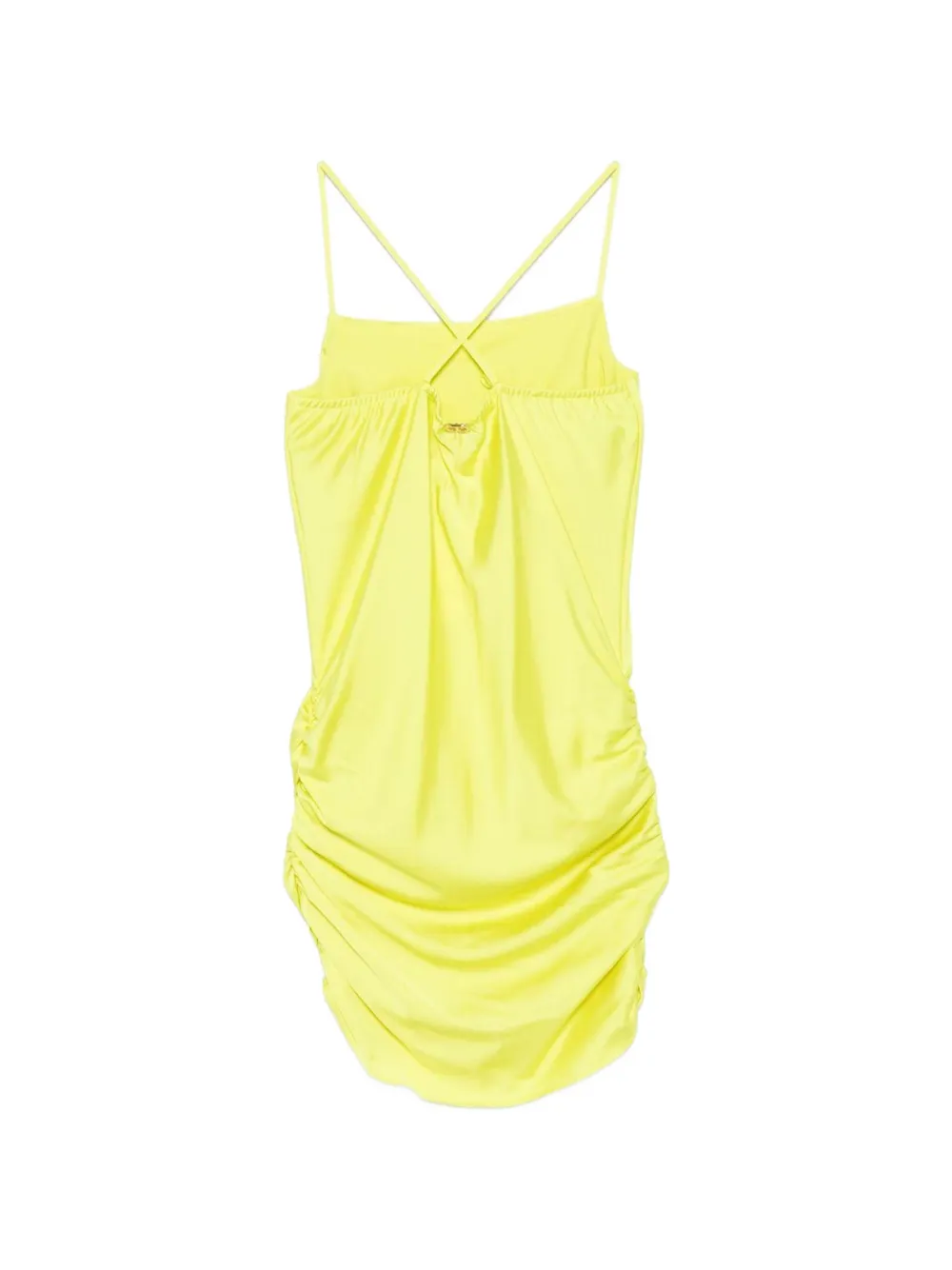 TWINSET Kids Mini-jurk met ronde hals en ruches Geel
