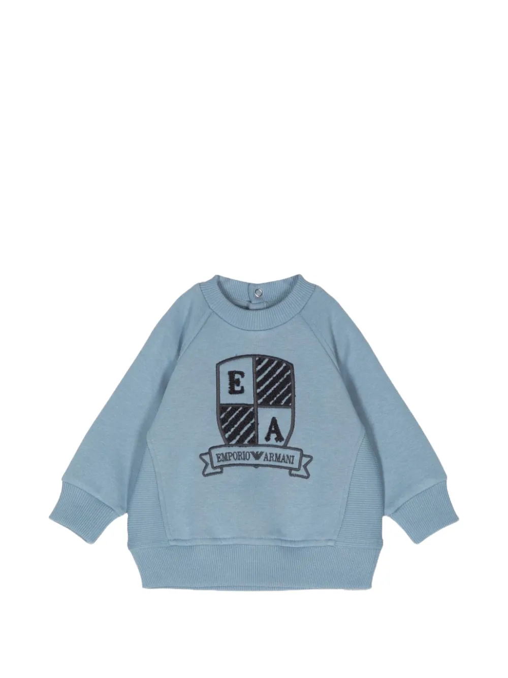 Emporio Armani Kids Felpa con logo ricamato - Blu
