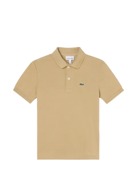 Lacoste Kids logo-patch piqué polo shirt