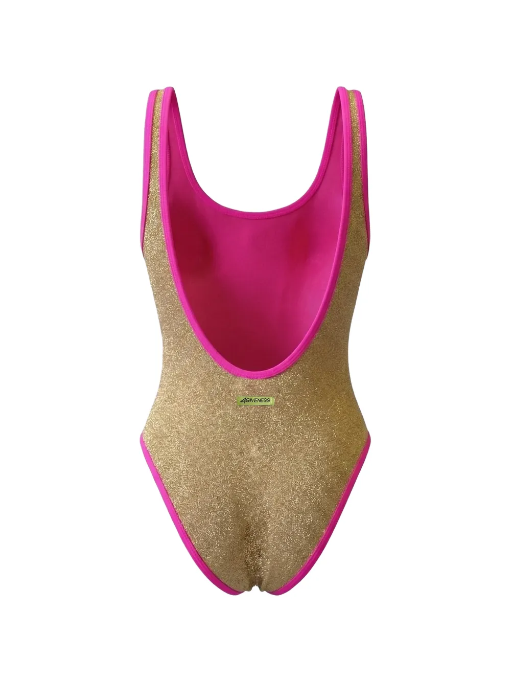 4GIVENESS KIDS Badpak met contrasterende afwerking en glitter-effect Goud