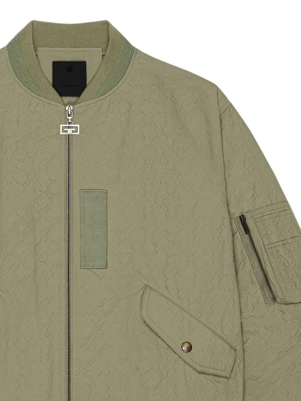 Givenchy Bomberjack met 72 monogram en textuur Groen