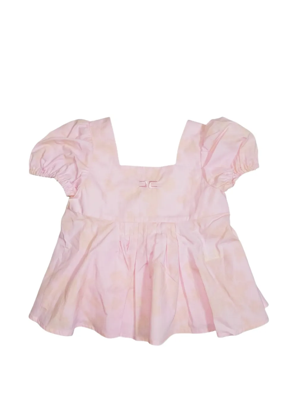 Elisabetta Franchi Kids Flared top met pofmouwen Roze