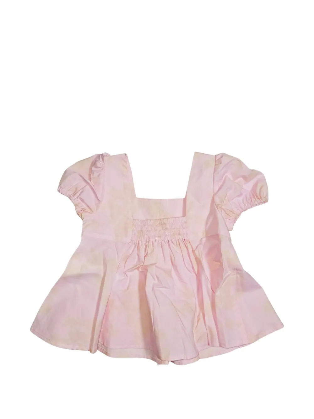 Elisabetta Franchi Kids Flared top met pofmouwen Roze