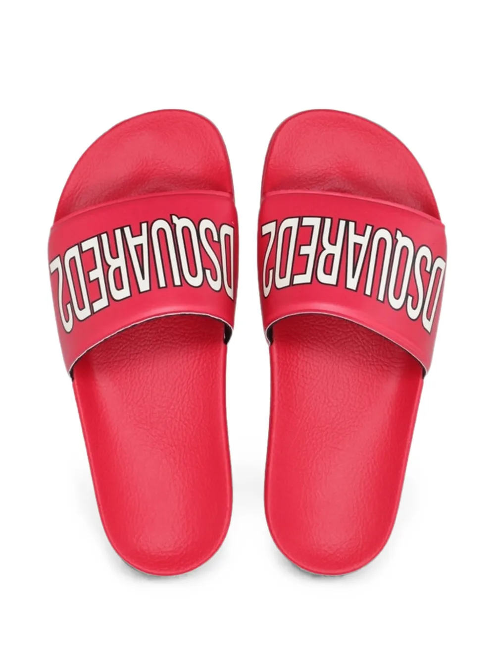 DSQUARED2 KIDS Teenslippers met logoprint Rood