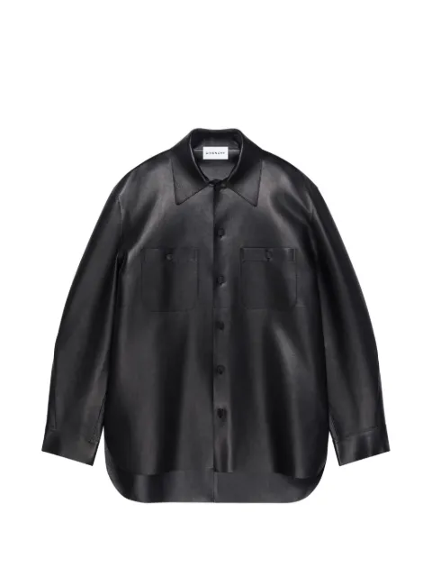 Givenchy couture seam overshirt in leather