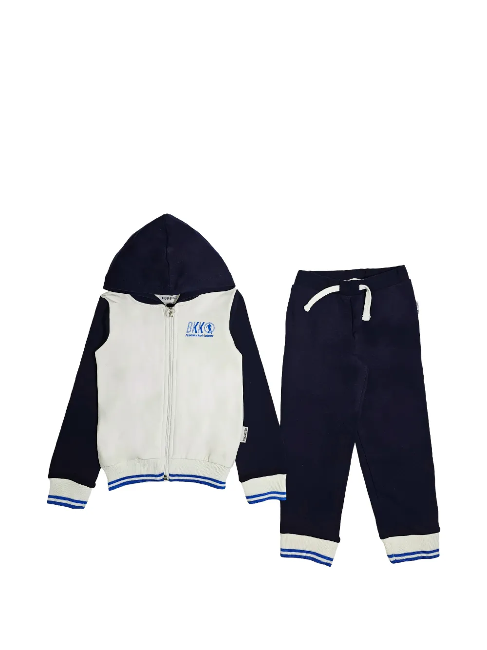 BIKKEMBERGS KIDS Tuta sportiva con cappuccio e design color-block - Blu
