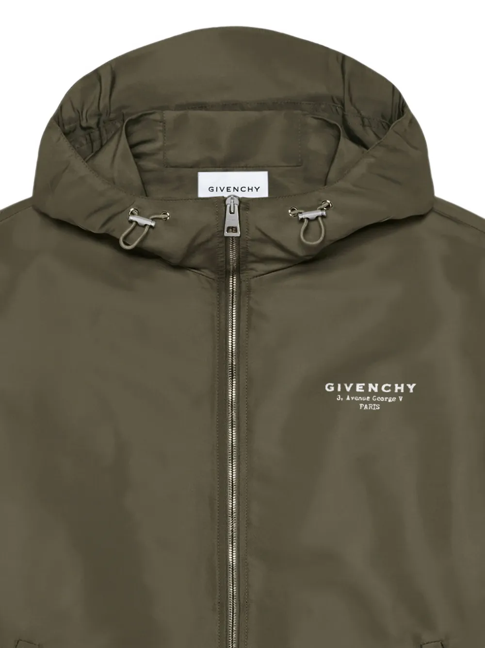Givenchy Polyfaille windjack met Stamp-borduurwerk Groen