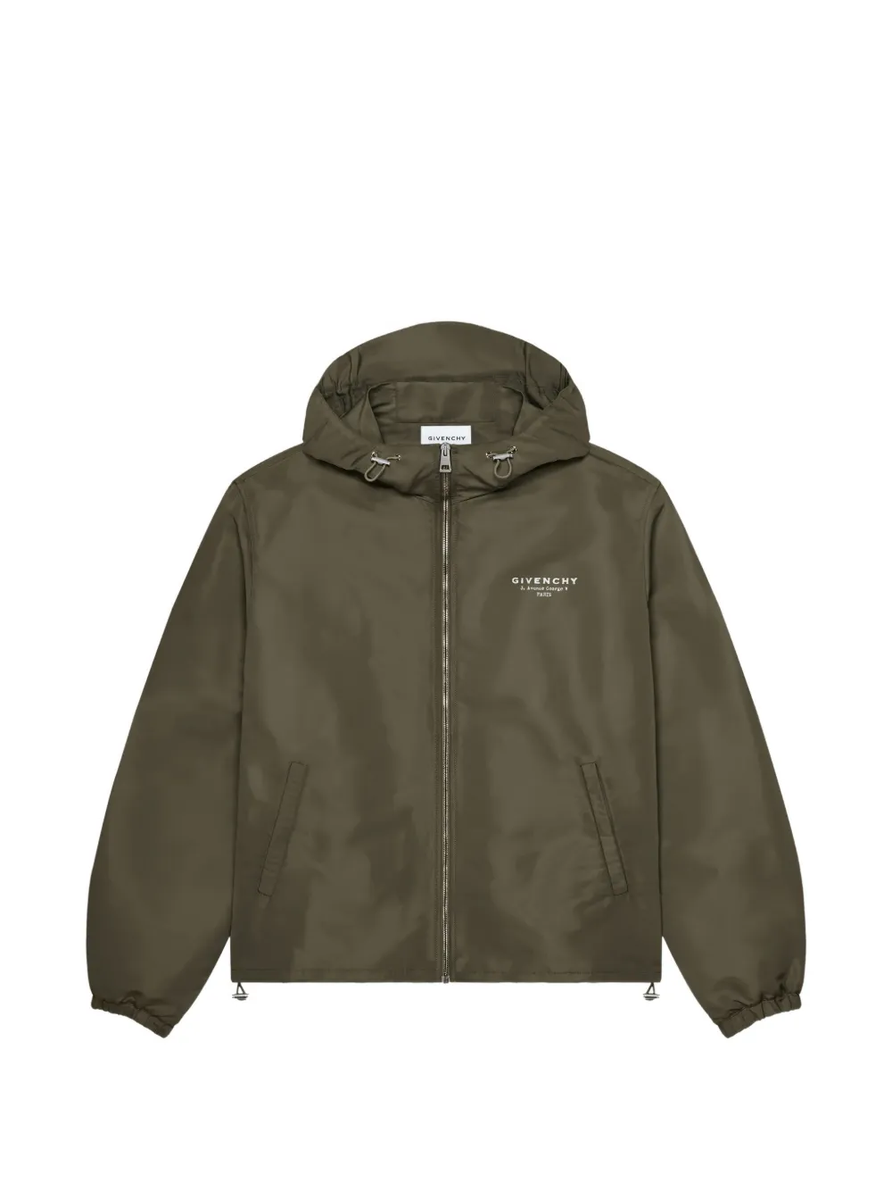 Givenchy windbreaker in polyfaille with Givenchy stamp embroidery