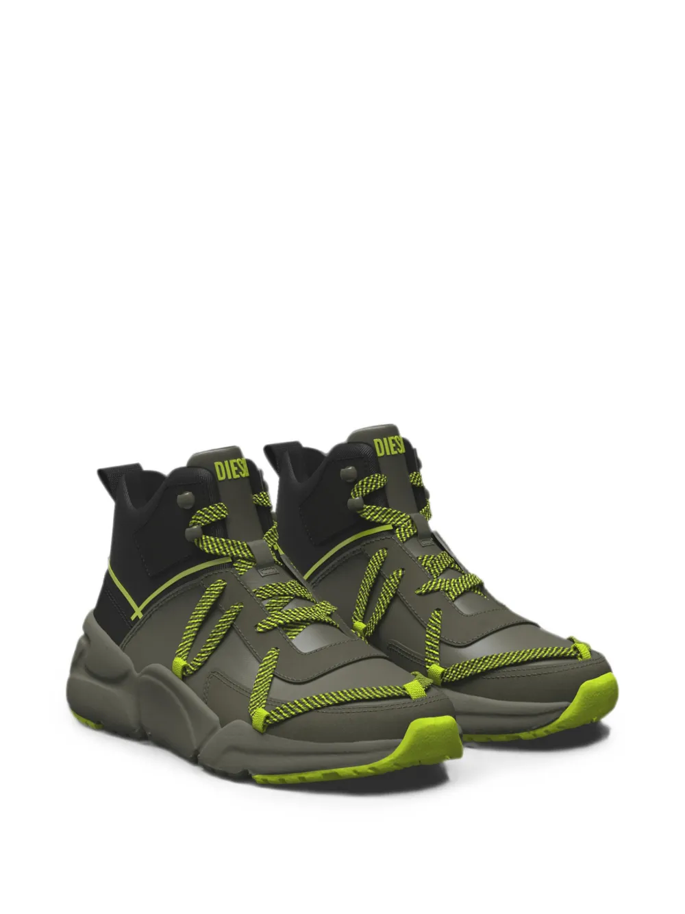 Diesel Kids Sneakers alte con inserti - Nero