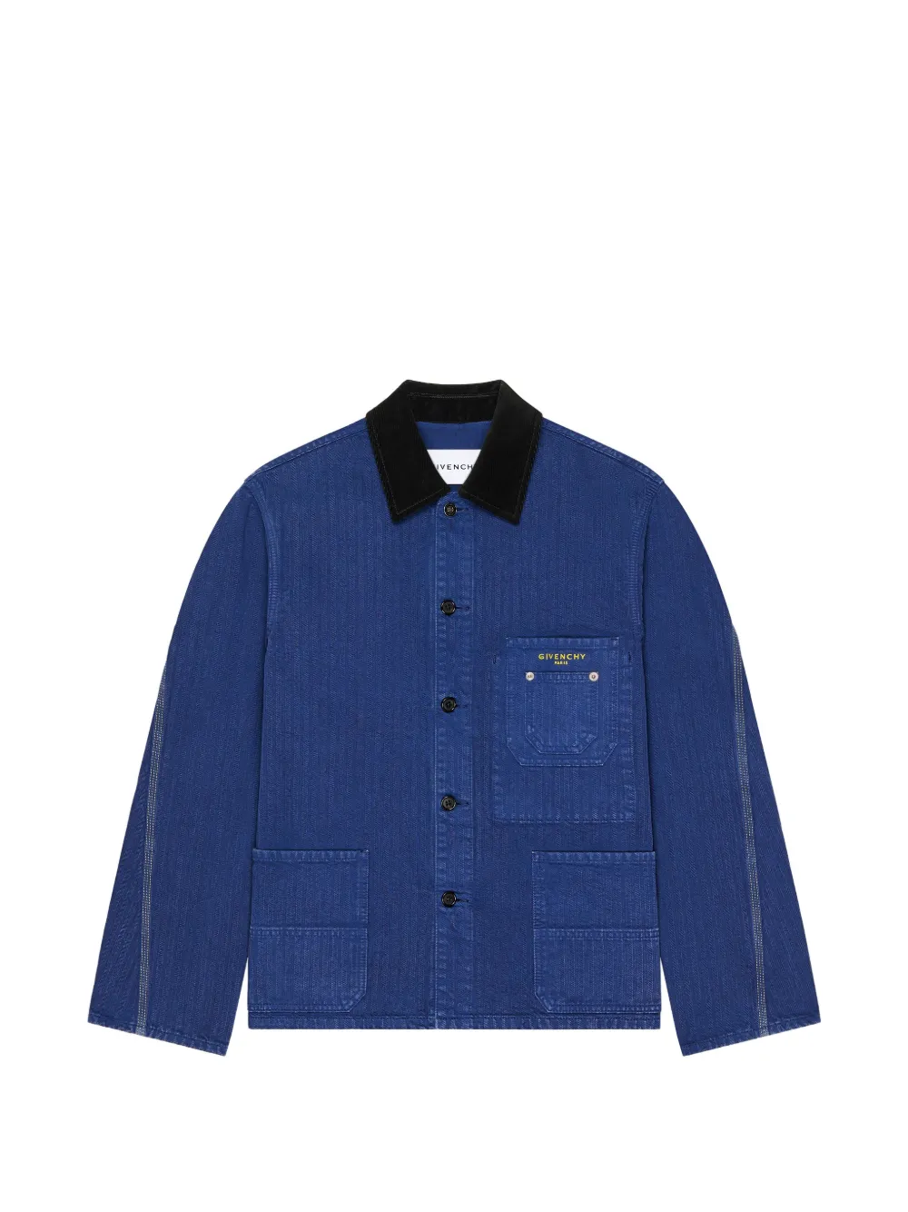 Givenchy Couture Seam herringbone denim jacket - Blu